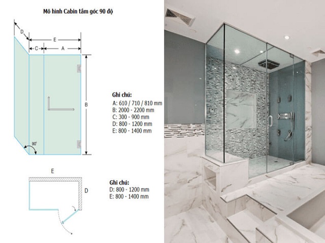 Kích Thước Phòng Tắm Đứng Tiêu Chuẩn Là Bao Nhiêu? 3 Kích Thước Phòng Tắm Đứng Tiêu Chuẩn Là Bao Nhiêu?