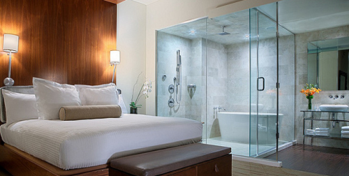 Xu Hướng Phòng Tắm Kính Trong Phòng Ngủ Mang Phong Cách Độc Đáo